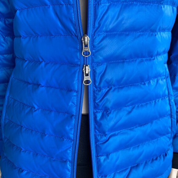 HBC Women's Sport Down Filled Puffer Blue Jacket SZ L - Picture 5 of 14